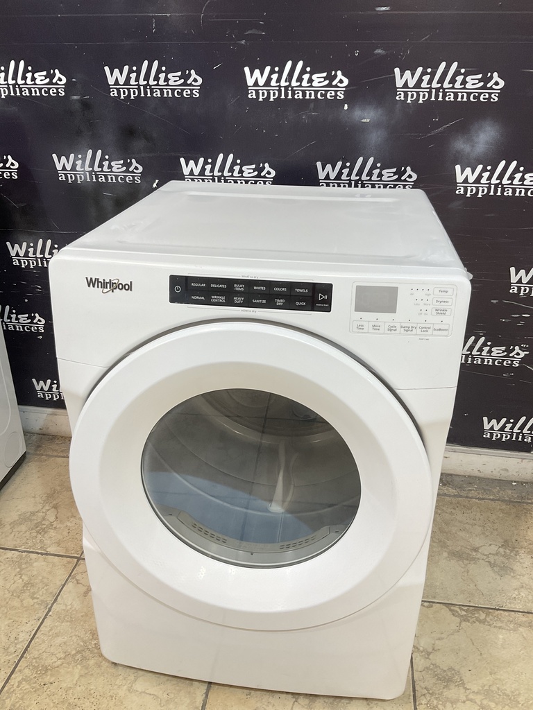 Whirlpool Used Electric Dryer 220volts (30 AMP) 27inches {3 prong} (White) 