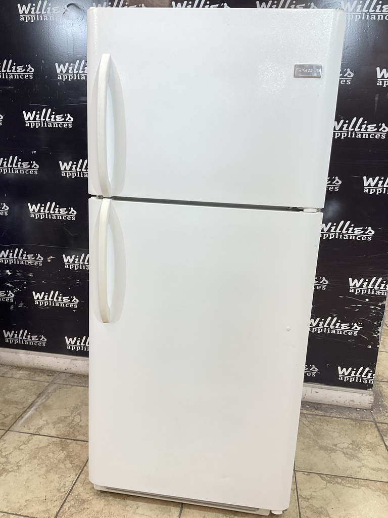 Frigidaire Used Refrigerator Top and Bottom 30x68 1/2” (White) 