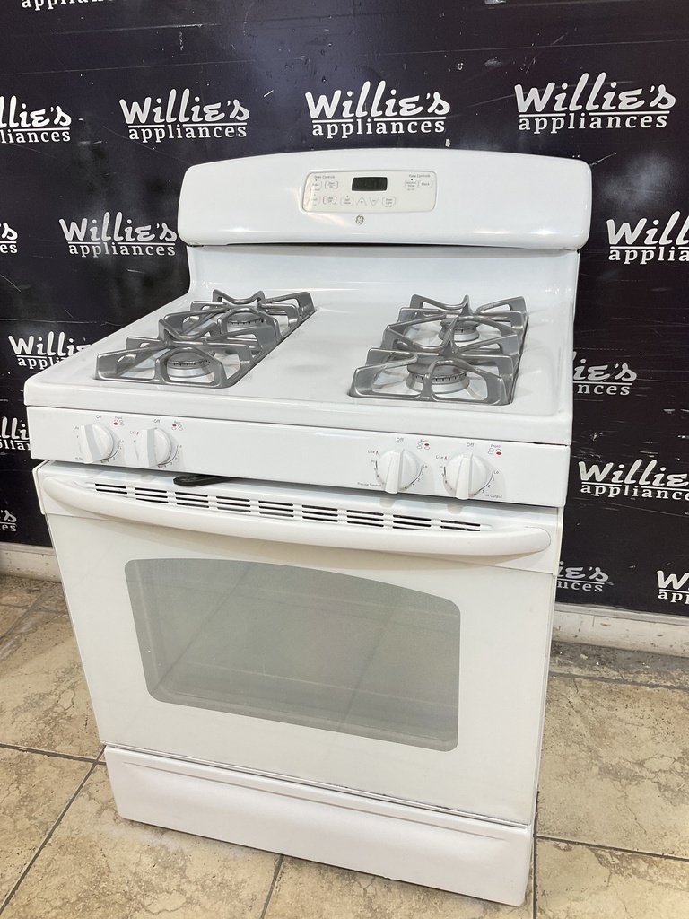 Ge Used Natural Gas Stove 30inches (White) 
