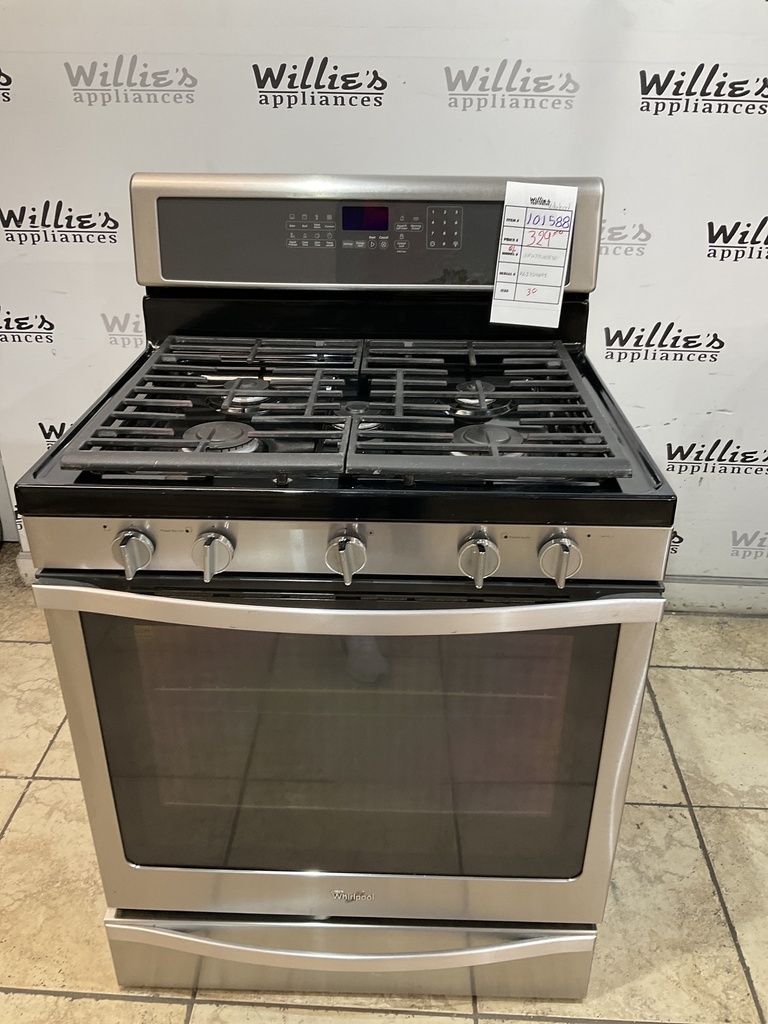Whirlpool Used Natural Gas Stove 30inches (Stainless Steel) 