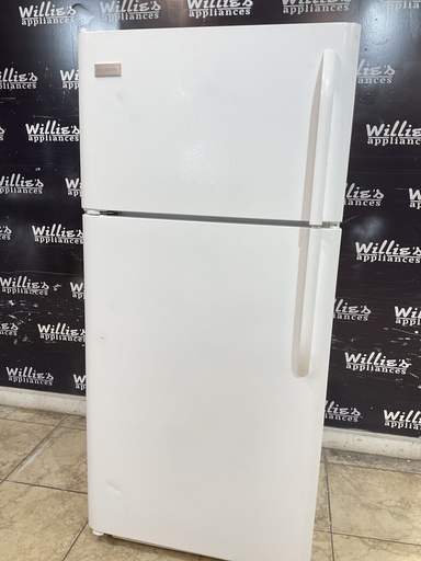 [101631] Frigidaire Used Refrigerator Top and Bottom 30x65 1/2” (White) 