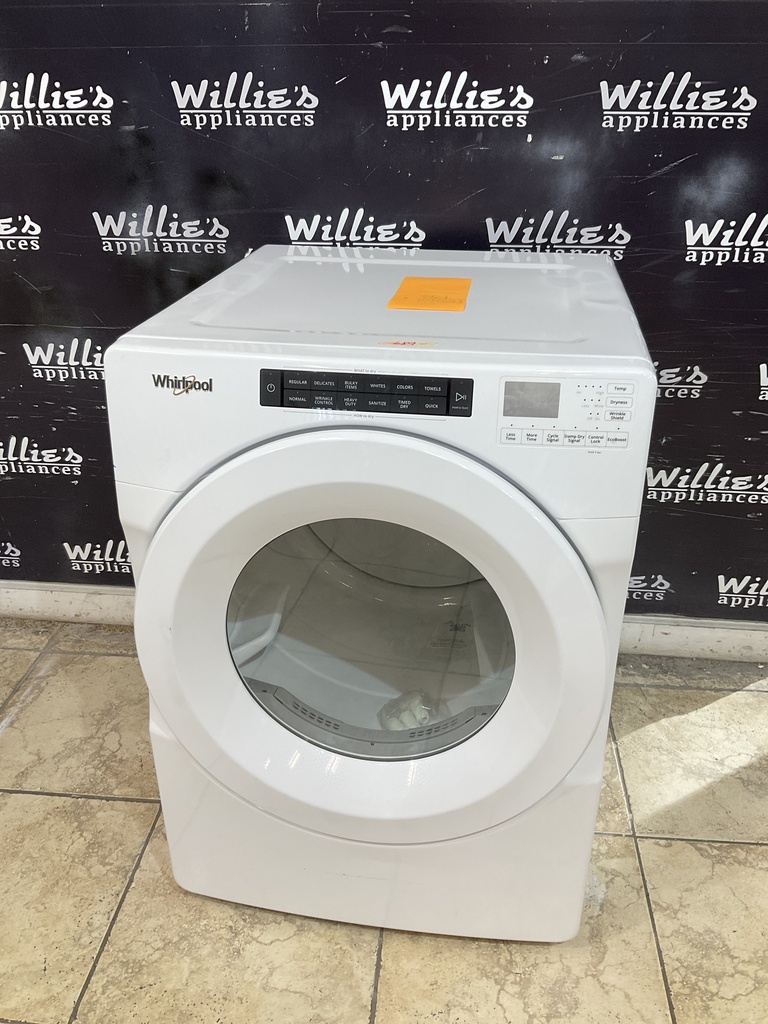 Whirlpool New Open Box Electric Dryer 220volts (30 AMP) 27inches {no cord} (White) 
