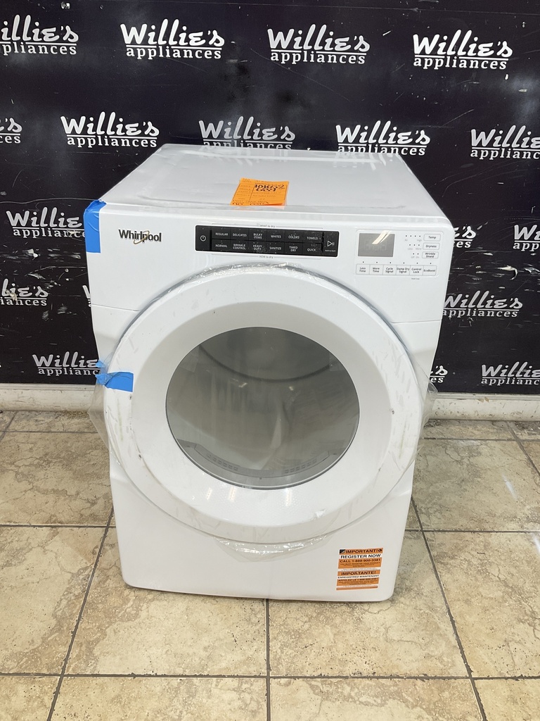 Whirlpool New Open Box Electric Dryer 220volts (30 AMP) 27inches {no cord} (White)  