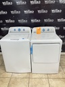 Ge New Open Box Natural Gas Set Washer/Dryer 27inches (White) 
