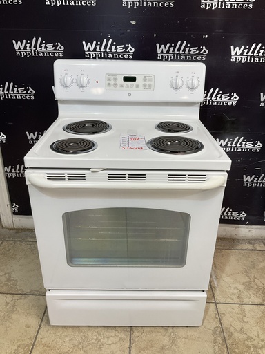 [101666] Ge Used Electric Stove 220volts (40/50 AMP) 30inches {3 prong} (White) 