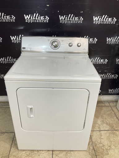[101857] Maytag Used Electric Dryer 220volts (30 AMP) 29inches {3 prong} (White) 