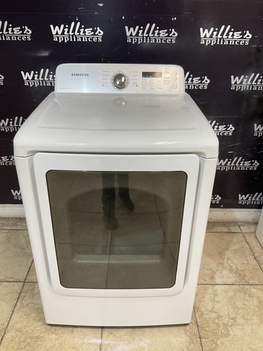 [101864] Samsung Used Electric Dryer 220volts (30 AMP) 27inches {3 prong} (White) 