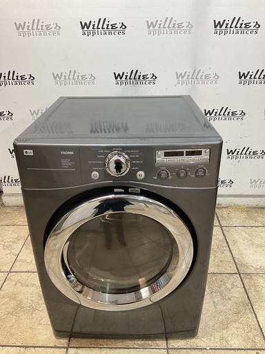 [101867] Lg Used Electric Dryer 220volts (30 AMP) 27inches {no cord} (Grey) 