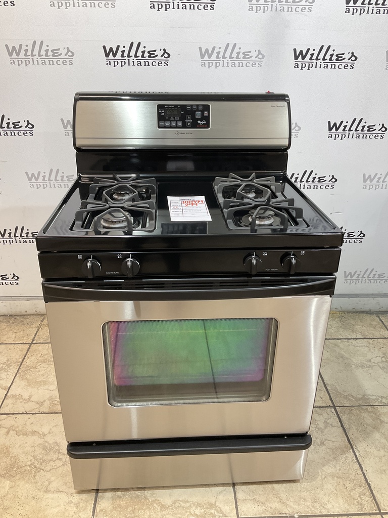 Whirlpool Used Natural Gas Stove 30inches (Stainless Steel) 