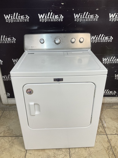 [101907] Maytag Used Electric Dryer 220volts (30 AMP) 29inches {4 prong} (White) 