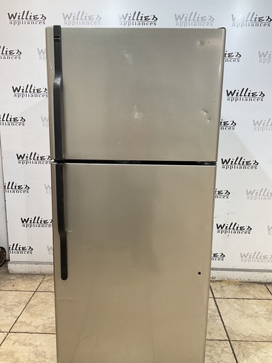 [101938] Ge Used Refrigerator Top and Bottom 30x66 1/2” (Stainless Steel)