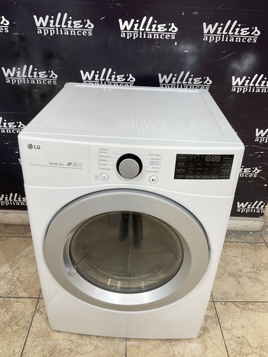 [101936] Lg Used Electric Dryer 220volts (30 AMP) 27inches {no cord} (White) 