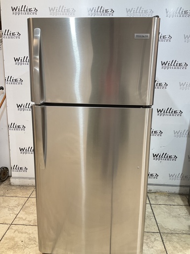[101981] Frigidaire Used Refrigerator Top and Bottom 30x66 (Stainless Steel) 