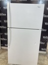 Whirlpool Used Refrigerator Top and Bottom 33x66 (White) 