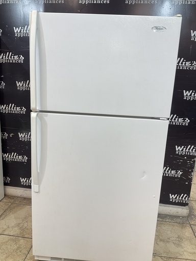 [102013] Whirlpool Used Refrigerator Top and Bottom 33x66 (White) 