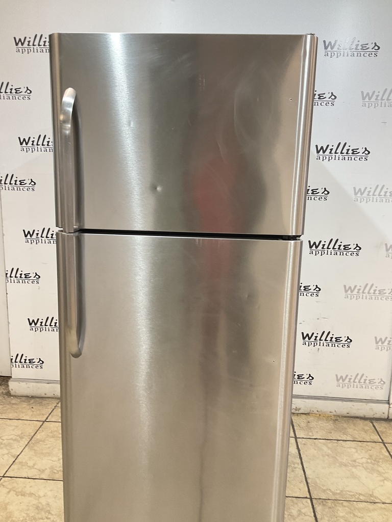 Frigidaire Used Refrigerator Top and Bottom 30x68 1/2” (Stainless Steel) 
