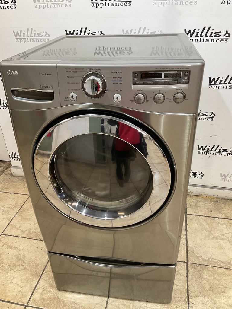 Lg Used Electric Dryer 220volts (30 AMP) 27inches {4 prong} (Grey) 