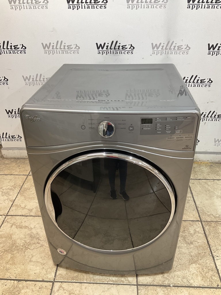 Whirlpool Used Electric Dryer 220volts (30 AMP) 27inches {3 prong} (Grey) 