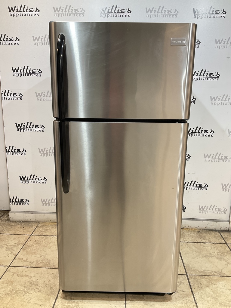 Frigidaire Used Refrigerator Top and Bottom 30x65 1/2” (Stainless Steel) 