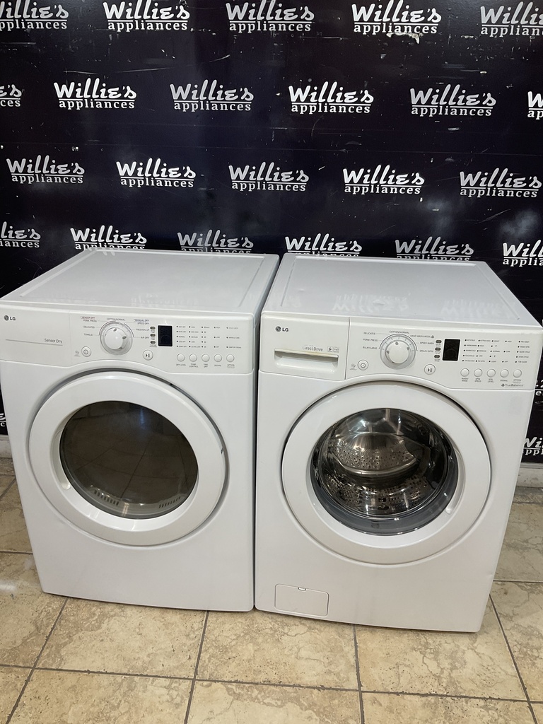Lg Used Electric Set Washer/Dryer 220volts (30 AMP) 27inches {3 prong} (White) 