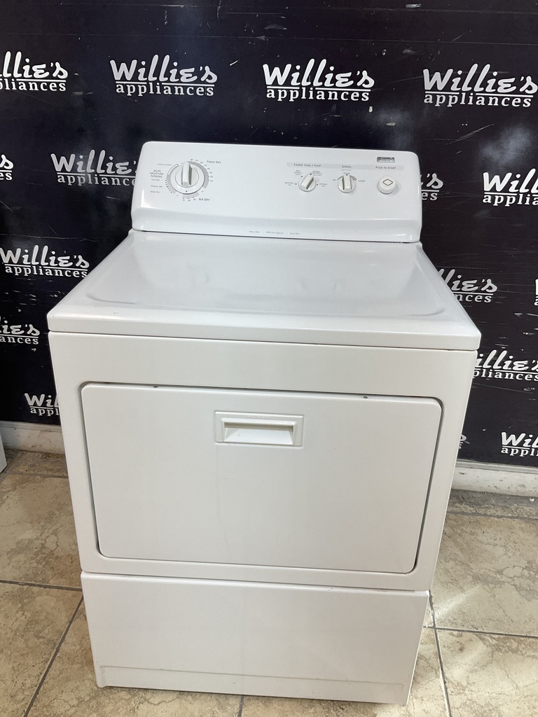 Kenmore Used Electric Dryer 220volts (30 AMP) 27inches {no cord} (White) 