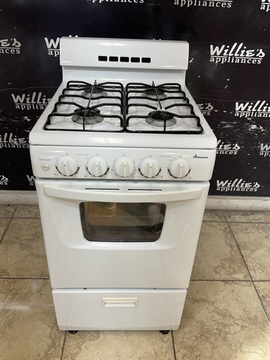 [102181] Amana Used Natural Gas Stove 20inches (White) 
