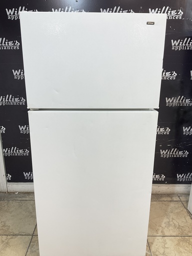 [102208] Ge Used Refrigerator Top and Bottom 28x61 1/2” (White) 