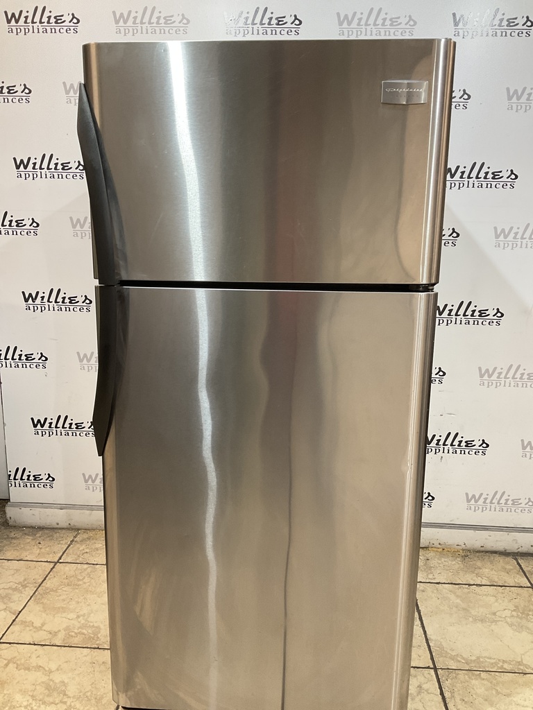 Frigidaire Used Refrigerator Top and Bottom 30x65 1/2” (Stainless Steel) 