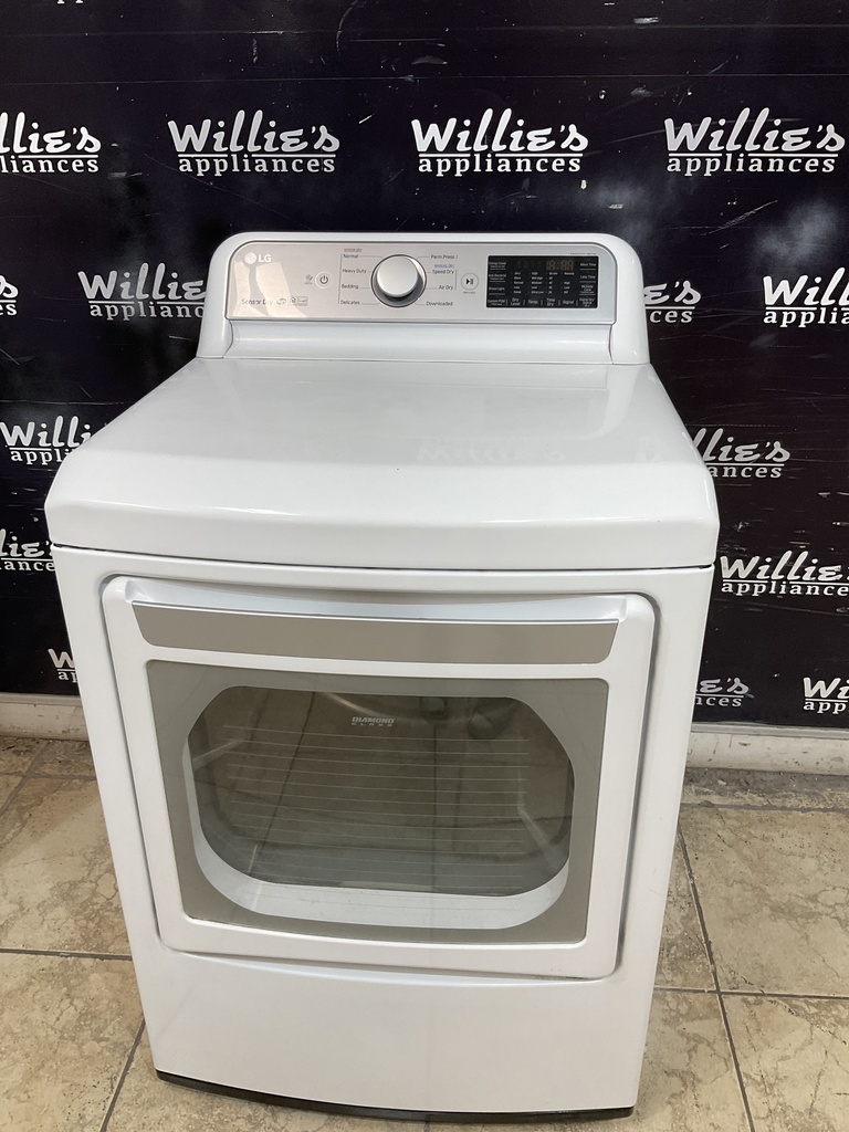 Lg Used Electric Dryer 220volts (30 AMP) 27inches {no cord} (White) 