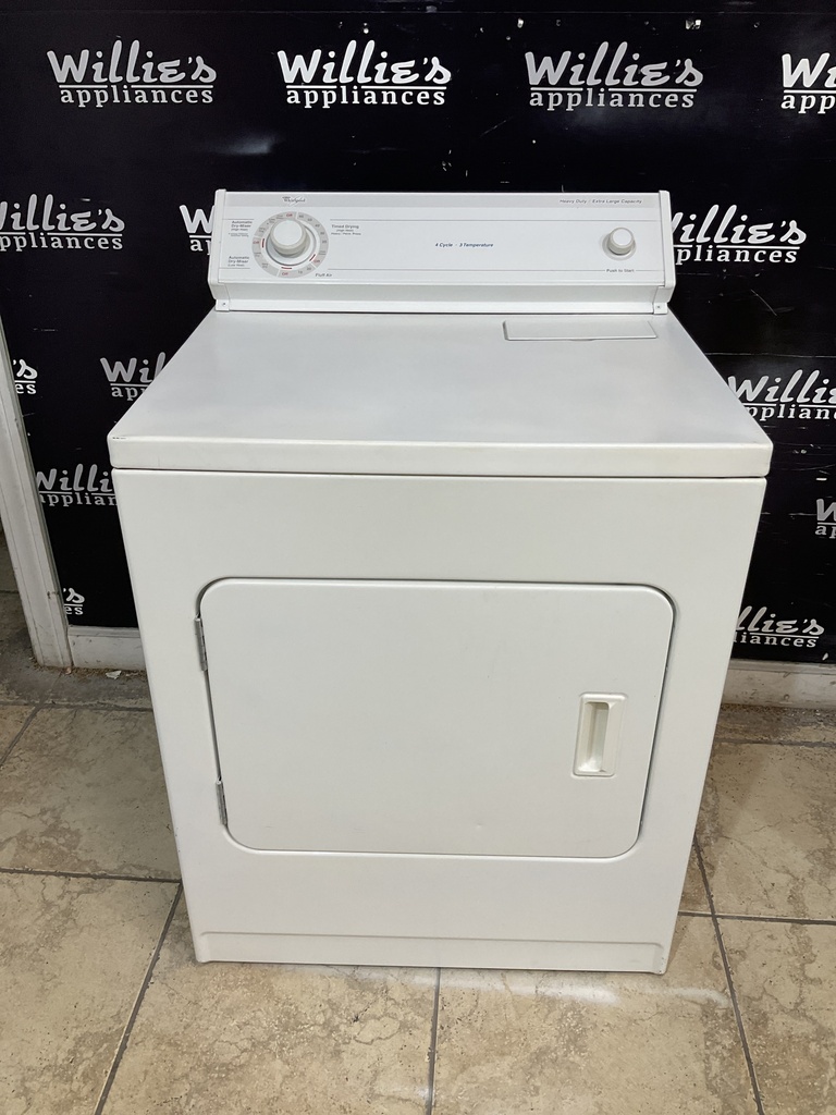 Whirlpool Used Electric Dryer 220volts (30 AMP) 29inches  {3 prong} (White) 