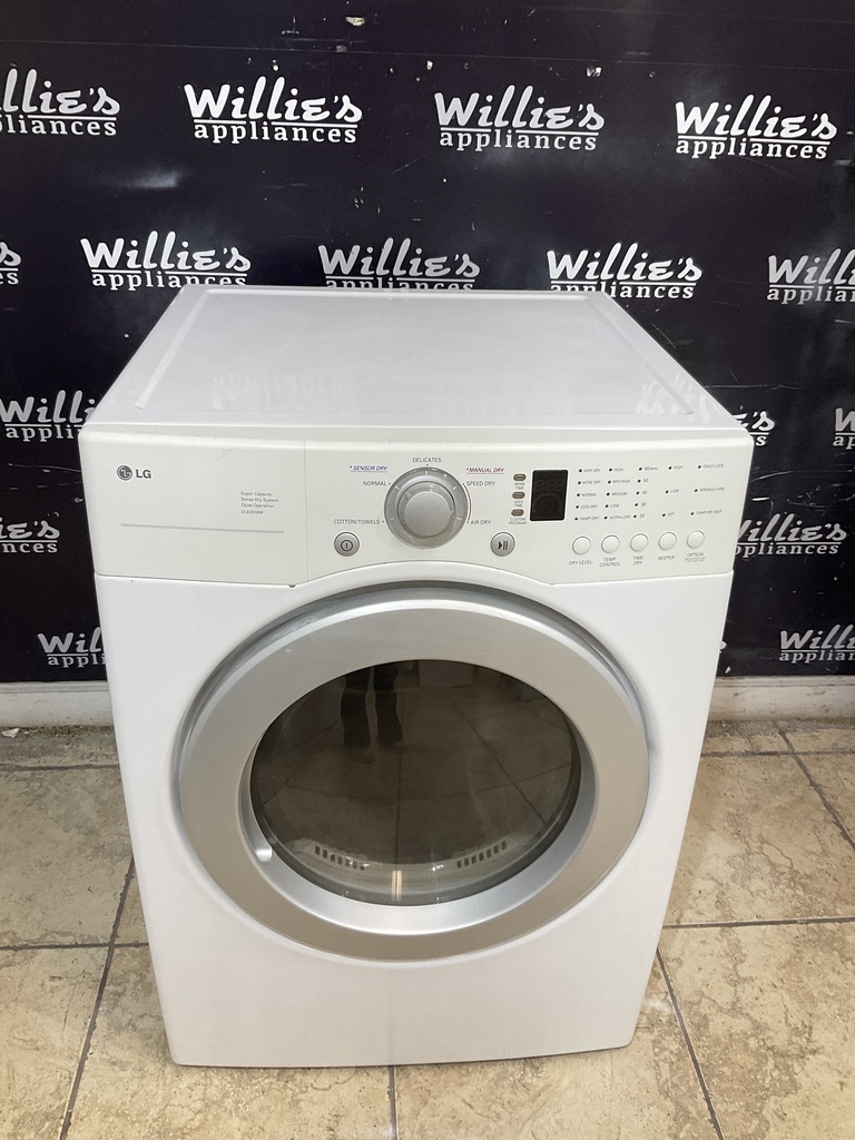 Lg Used Electric Dryer 220volts (30 AMP) 27inches {no cord} (White) 