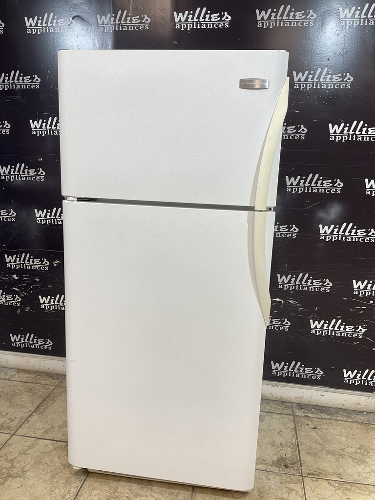Frigidaire Used Refrigerator Top and Bottom 30x65 1/2” (White)