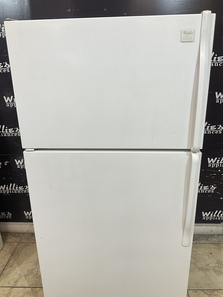 Whirlpool Used Refrigerator Top and Bottom 33x66 (White)