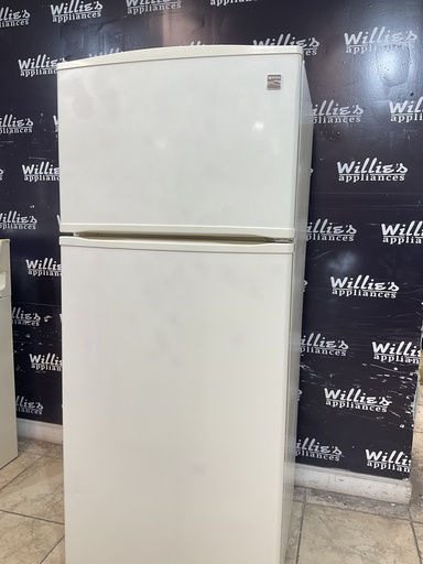 [102268] Kenmore Used Refrigerator Top and Bottom 28 1/2” x 68 1/2” (Bisque) 