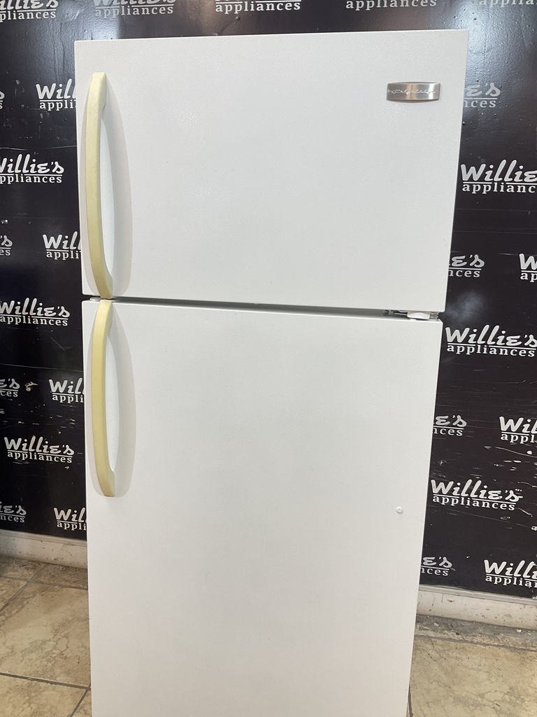 Frigidaire Used Refrigerator Top and Bottom 28x64 1/2” (White) 