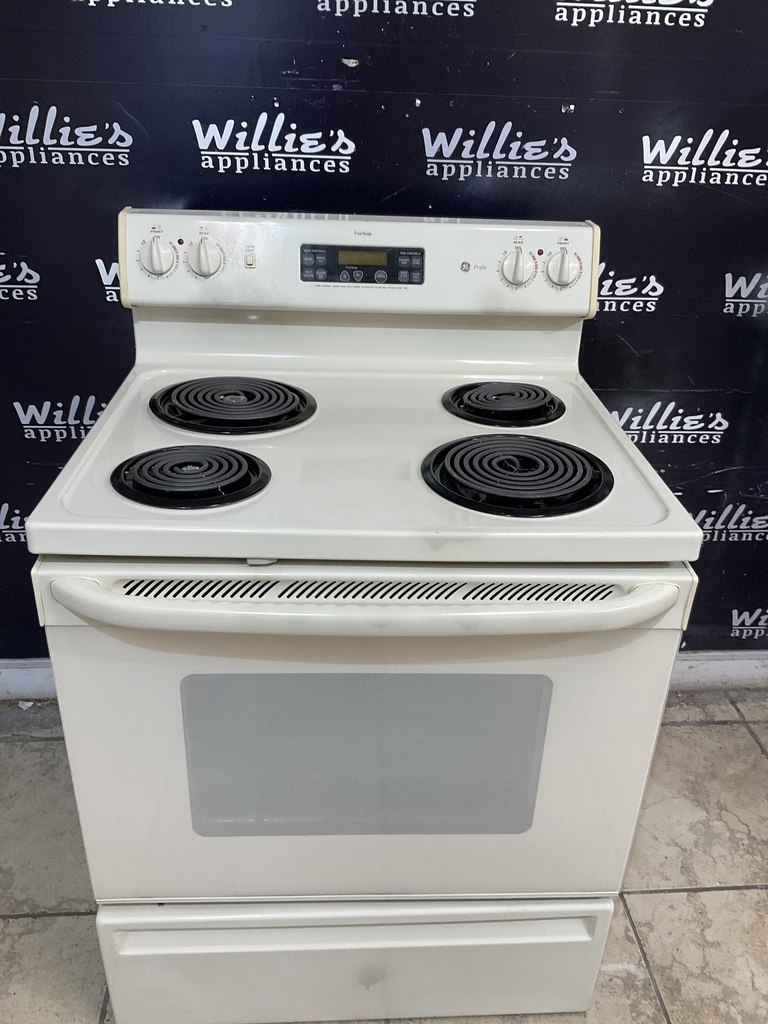 Ge Used Electric Stove 220volts (40/50 AMP) 30inches {no cord} (Bisque) 