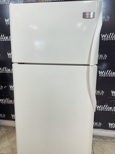 [102263] Frigidaire Used Refrigerator Top and Bottom 30x66 (Bisque) 