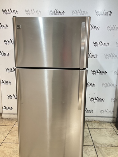 [102285] Kenmore Used Refrigerator Top and Bottom 30x65 1/2” (Stainless Steel) 