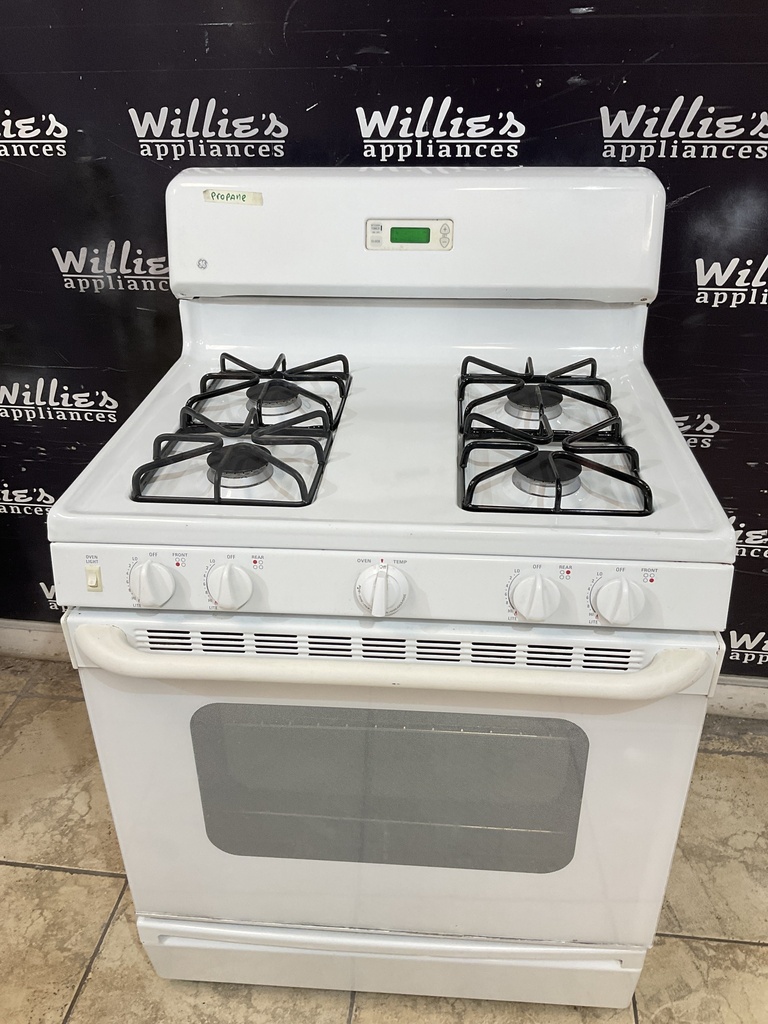 Ge Used Gas Propane Stove 30inches (White)