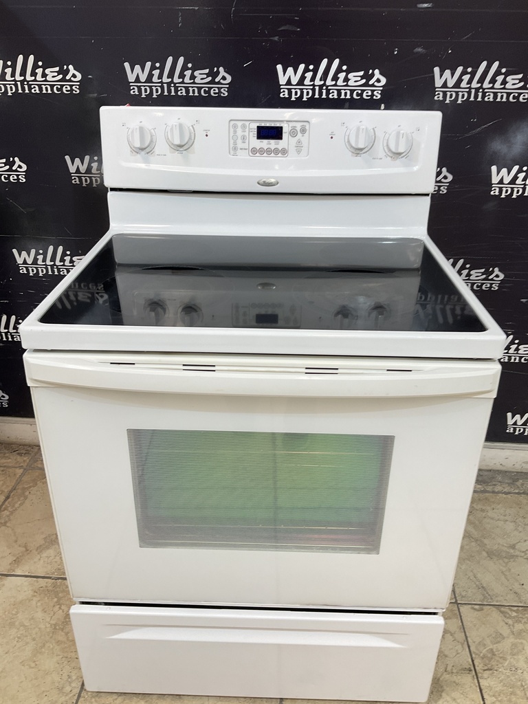 Whirlpool Used Electric Stove 220volts (40/50 AMP) 30inches {no cord} (White)