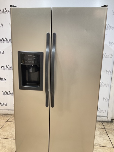 [102321] Ge Used Refrigerator Side by Side 36x69 1/2” (Stainless Steel) 