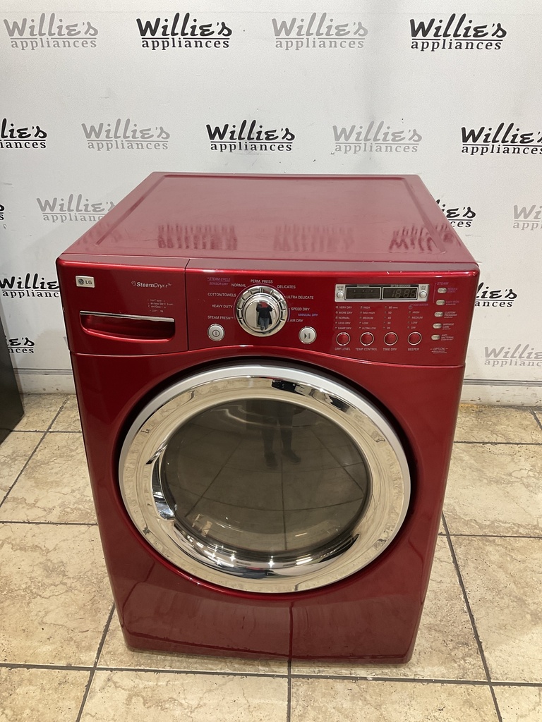 Lg Used Electric Dryer 220volts (30 AMP) 27inches {3 prong} (Red) 