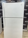 Whirlpool Used Refrigerator Top and Bottom 33x66 1/2” (White) 