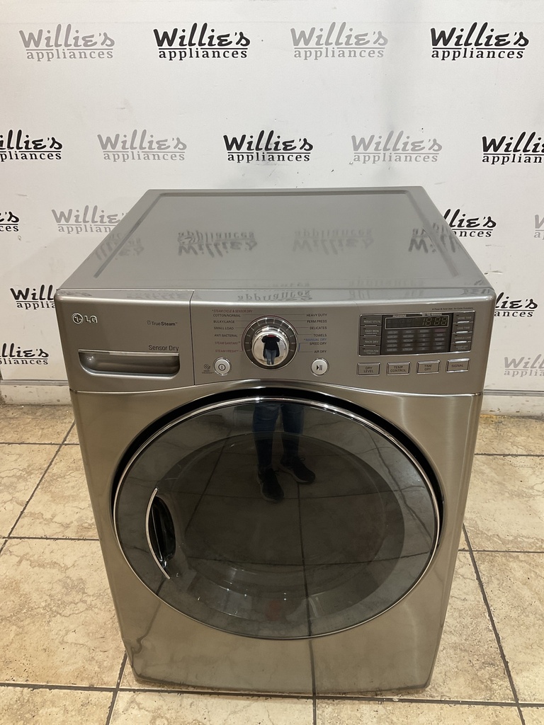 Lg Used Electric Dryer 220volts (30 AMP) 27inches {no cord} (Grey) 