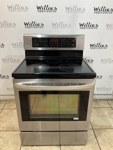[102355] Lg Used Electric Stove 220 volts (40/50 AMP) 30inches {3 prong} (Stainless Steel)