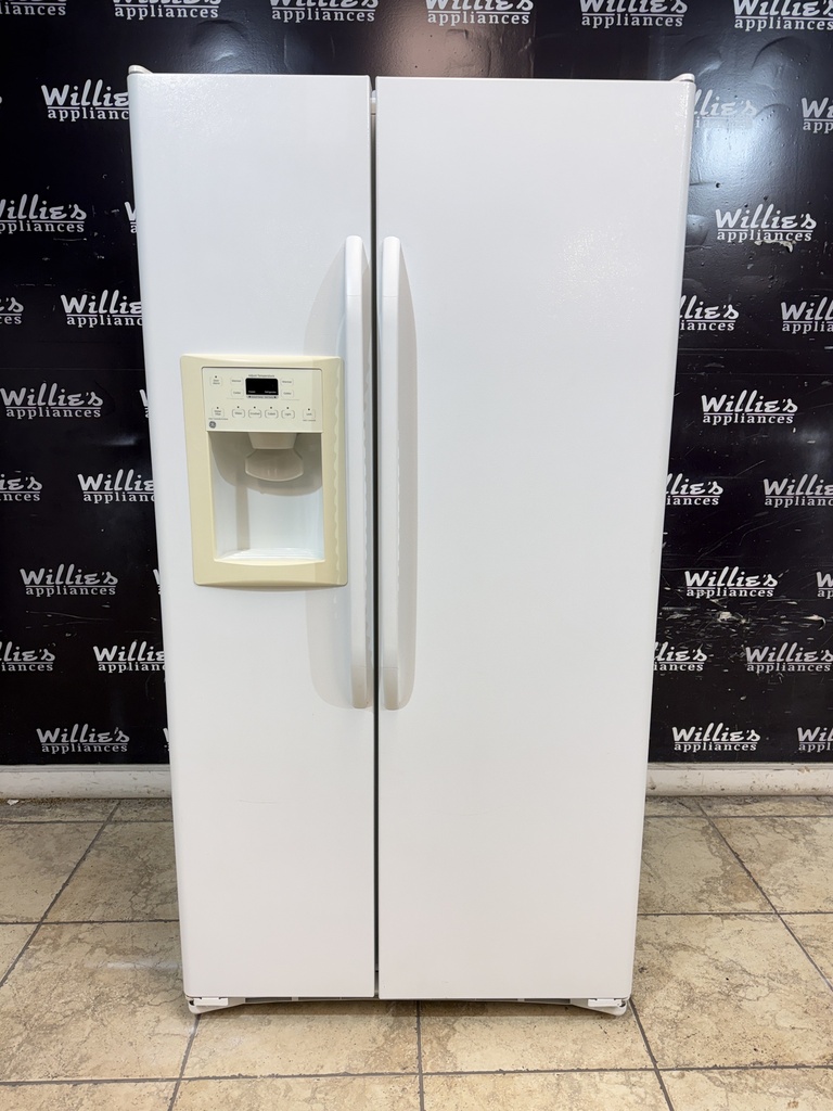 Ge Used Refrigerator Side by side 36x69 1/2” (White)