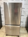 Whirlpool Used Refrigerator Top and Bottom Mount 30x66 1/2” (Stainless Steel) 