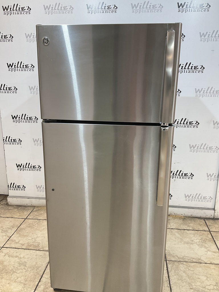 Ge Used Refrigerator Top and Bottom 28x64 (Stainless Steel) 
