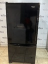 Whirlpool Used Refrigerator Top and Bottom Mount 33x69 1/2” (Black)
