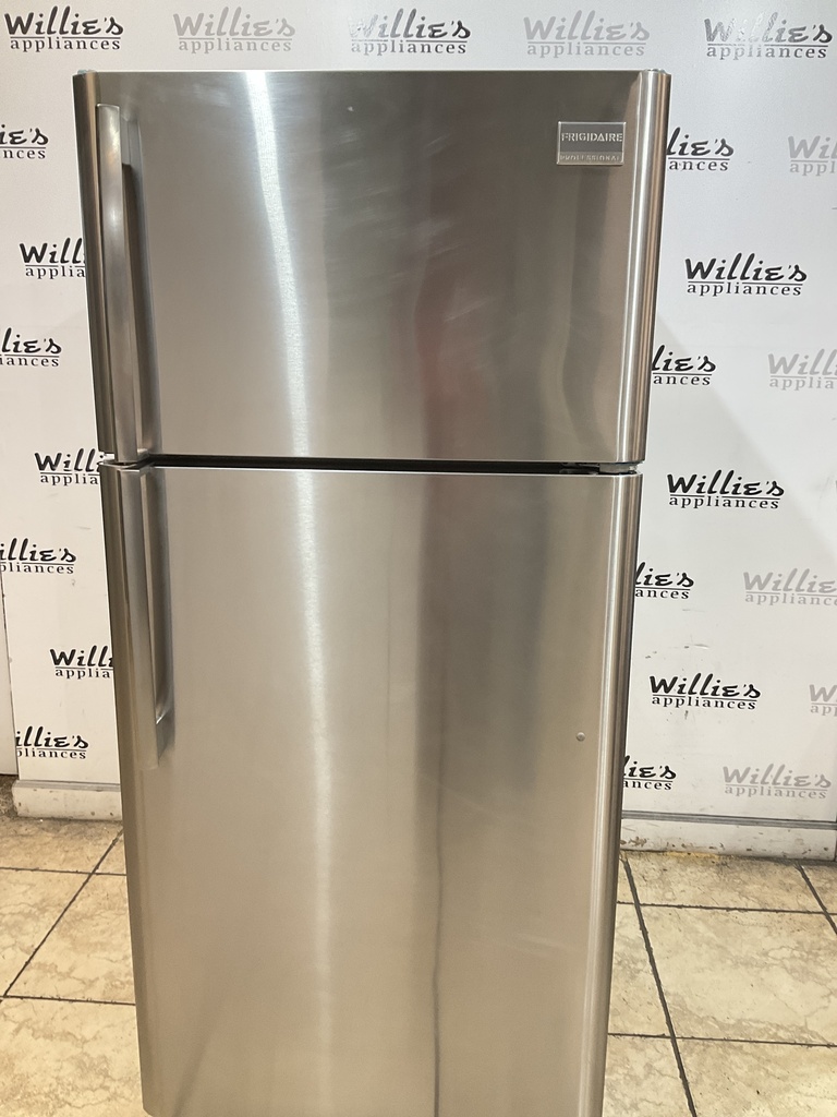 Frigidaire Used Refrigerator Top and Bottom 30x65 1/2” (Stainless Steel) 